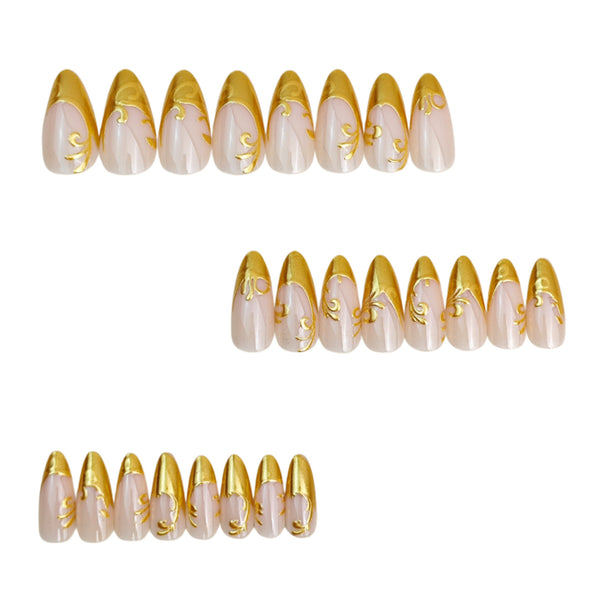 12 Sizes-24 Pcs Press On Nails y2042-24