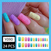 12 Sizes-24 Pcs Press On Nails Y090
