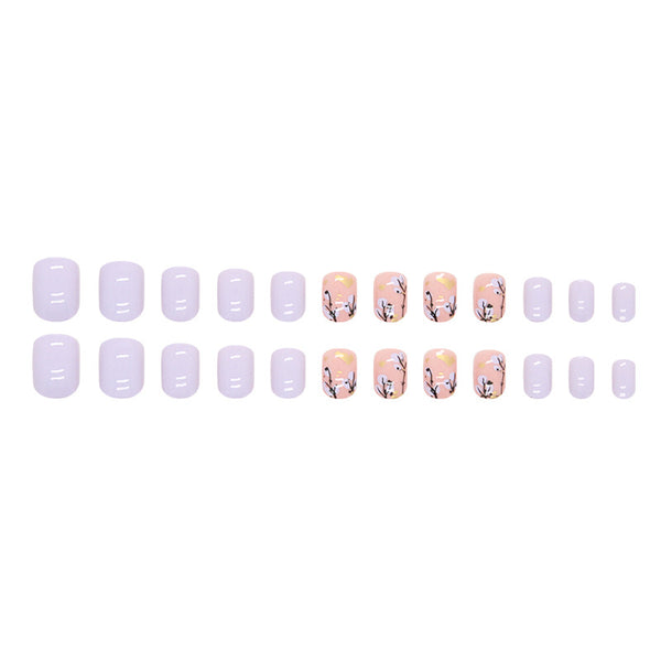 12 Sizes-24 Pcs Press On Nails W797