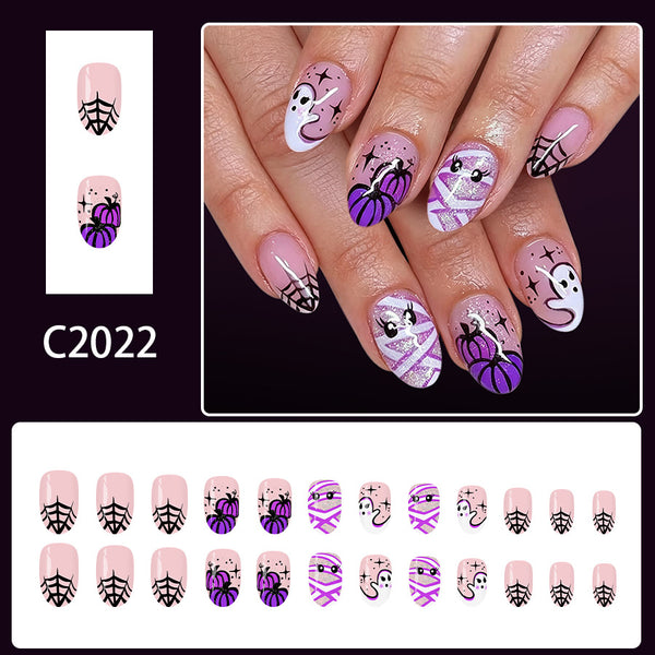12 Sizes-24 Pcs Press On Nails C2022