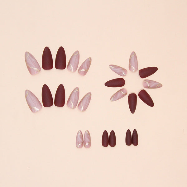 12 Sizes-24 Pcs Press On Nails W1499