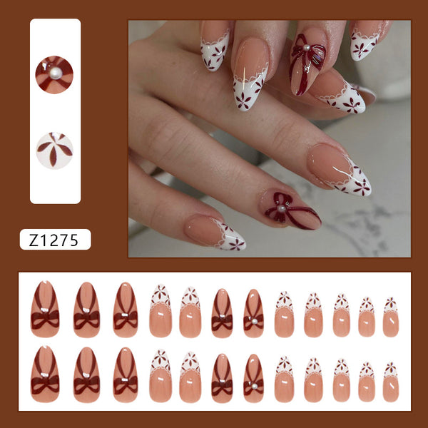 12 Sizes-24 Pcs Press On Nails Z1275