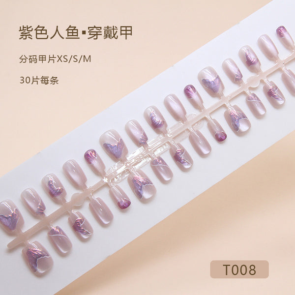 30 Pcs Press On Nails T008