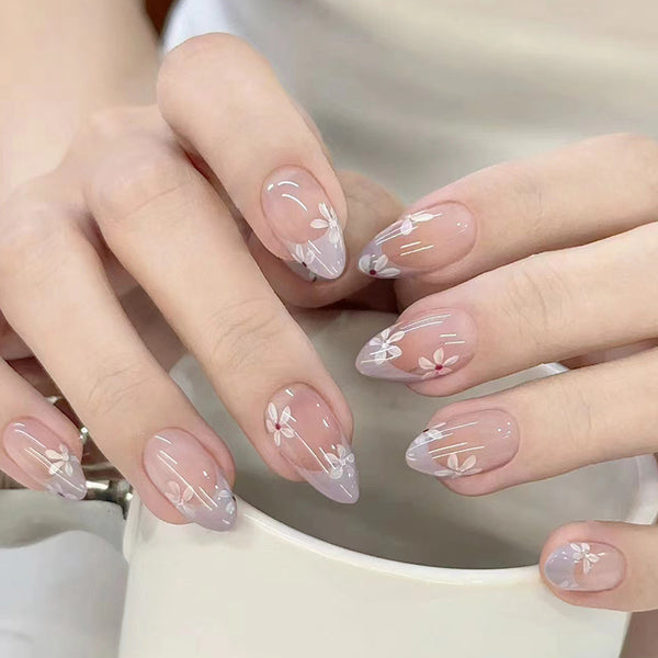 12 Sizes-24 Pcs Press On Nails W1597