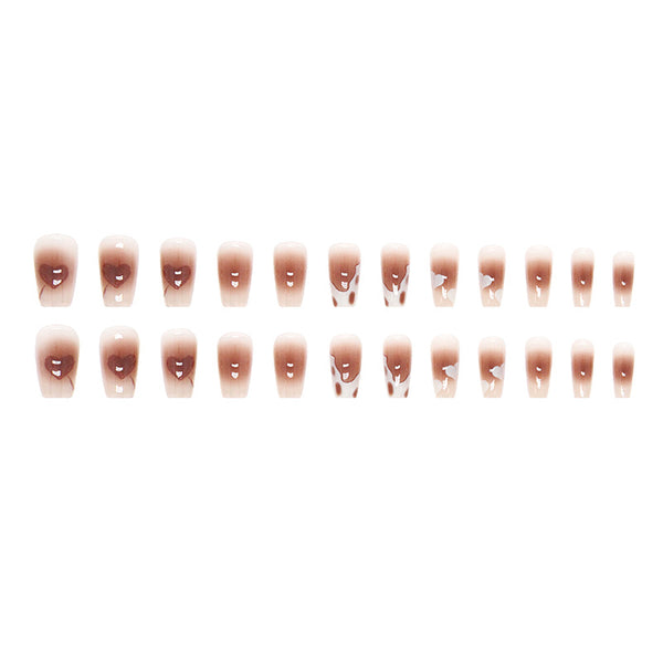 12 Sizes-24 Pcs Press On Nails R661