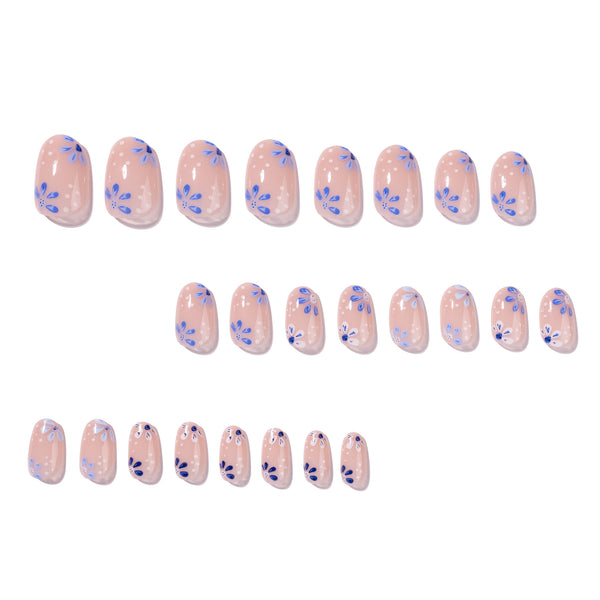 12 Sizes-24 Pcs Press On Nails JP4403