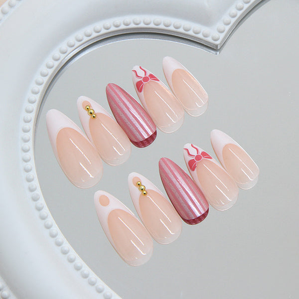 12 Sizes-24 Pcs Press On Nails Z1298