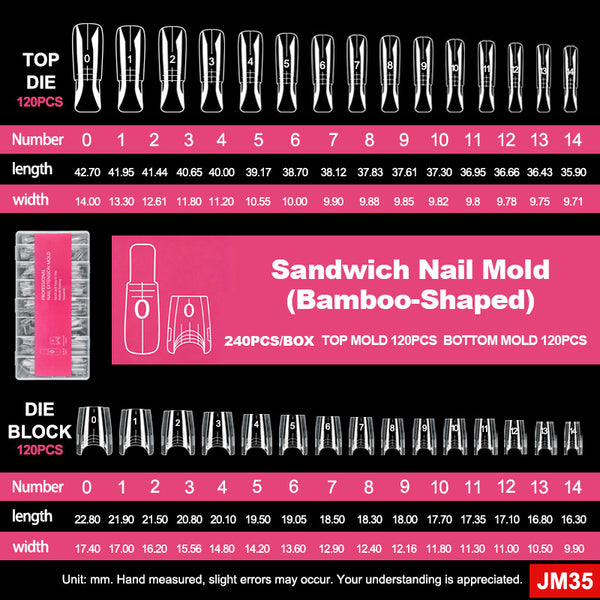240 Pcs Press On Nails JM30