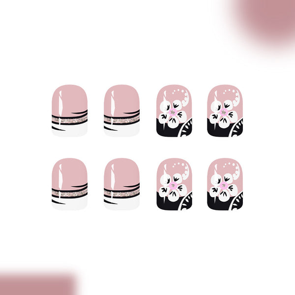 12 Sizes-24 Pcs Press On Nails C1090