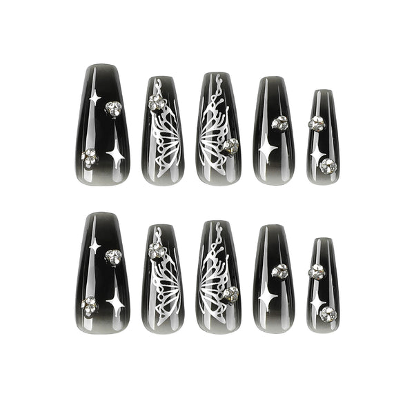 12 Sizes-24 Pcs Press On Nails JP2616