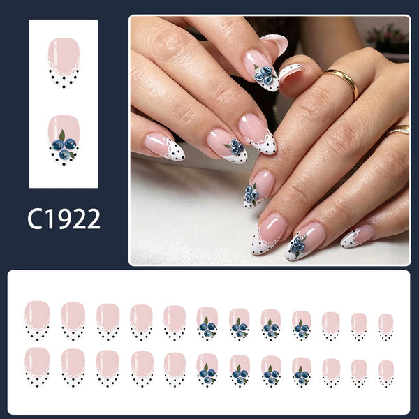 12 Sizes-24 Pcs Press On Nails C1922
