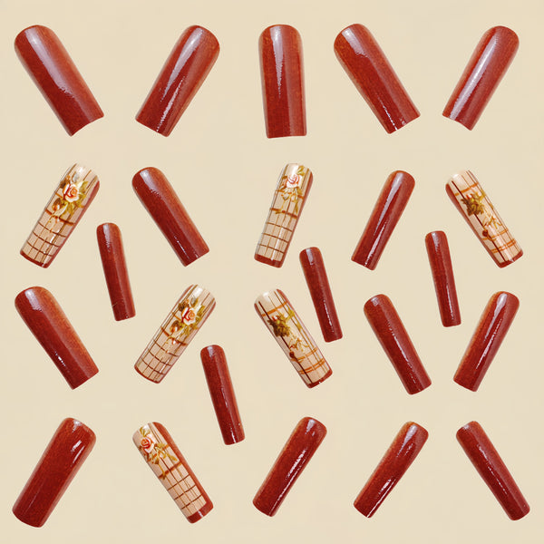 12 Sizes-24 Pcs Press On Nails Y480