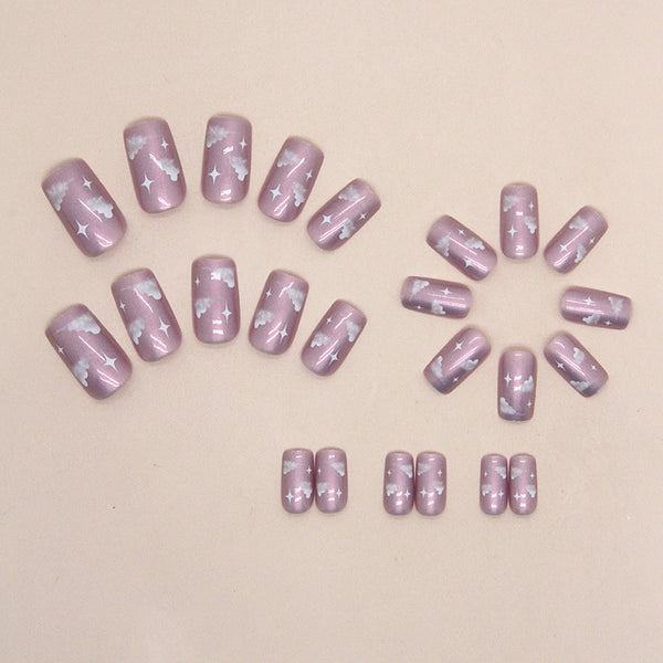 12 Sizes-24 Pcs Press On Nails W1289