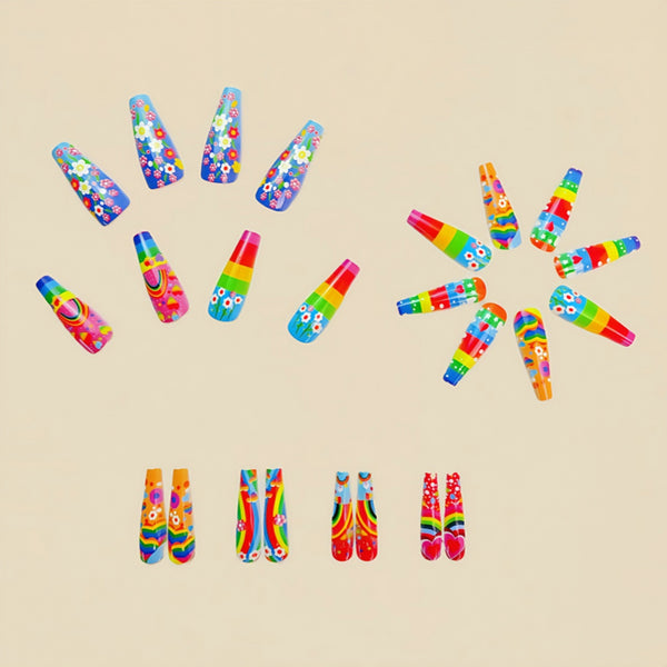 12 Sizes-24 Pcs Press On Nails Y575