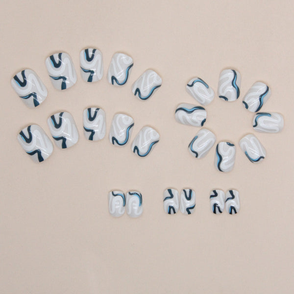 12 Sizes-24 Pcs Press On Nails W1322