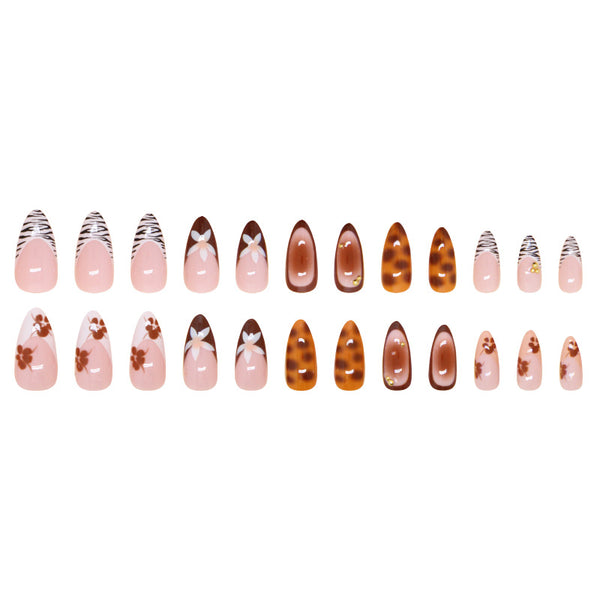 12 Sizes-24 Pcs Press On Nails Z955