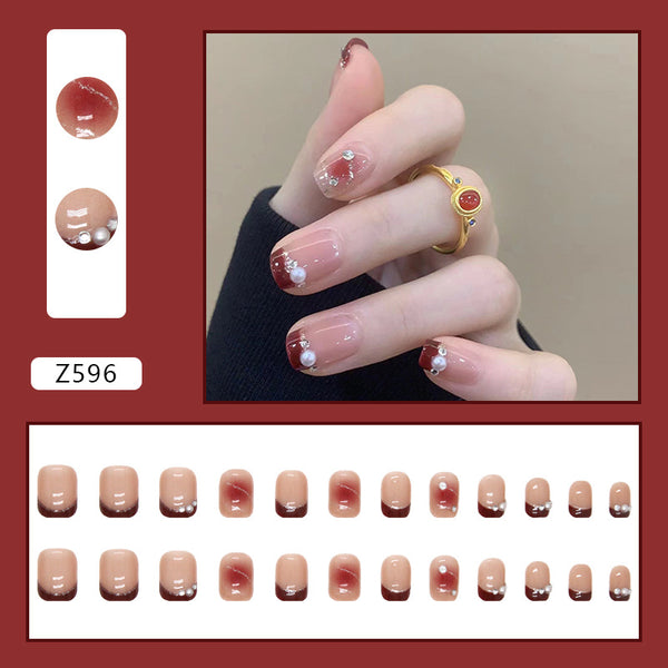 12 Sizes-24 Pcs Press On Nails Z596