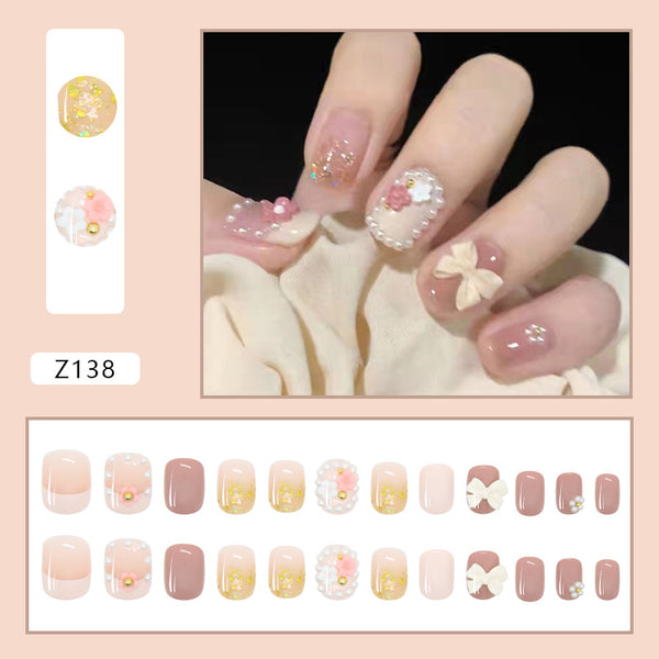12 Sizes-24 Pcs Press On Nails Z122