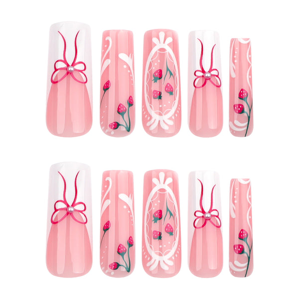 12 Sizes-24 Pcs Press On Nails JP3534