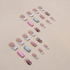 12 Sizes-24 Pcs Press On Nails W1094