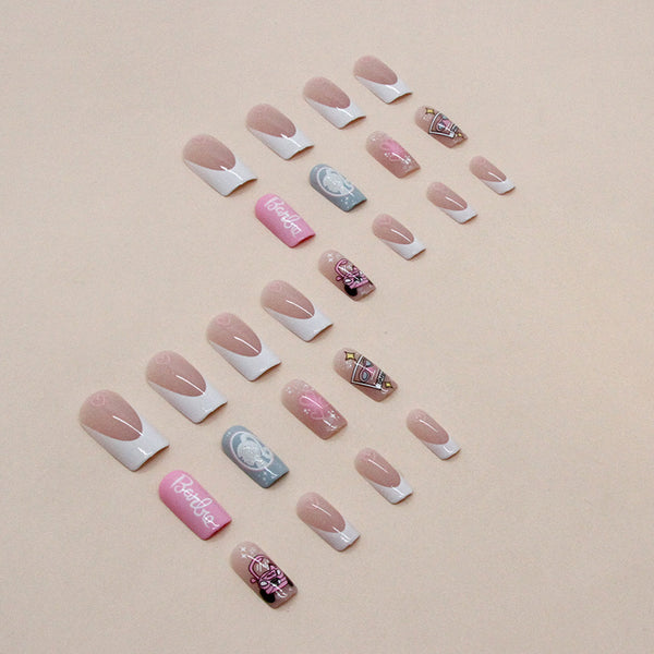 12 Sizes-24 Pcs Press On Nails W1094