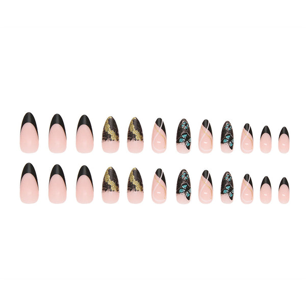 12 Sizes-24 Pcs Press On Nails W463