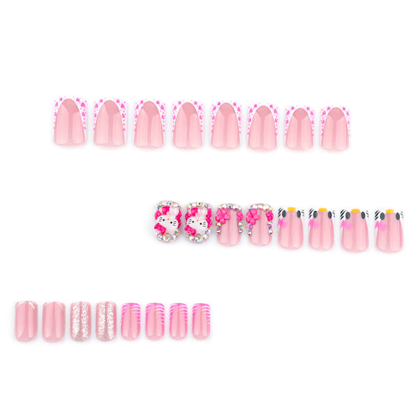 12 Sizes-24 Pcs Press On Nails JP3659