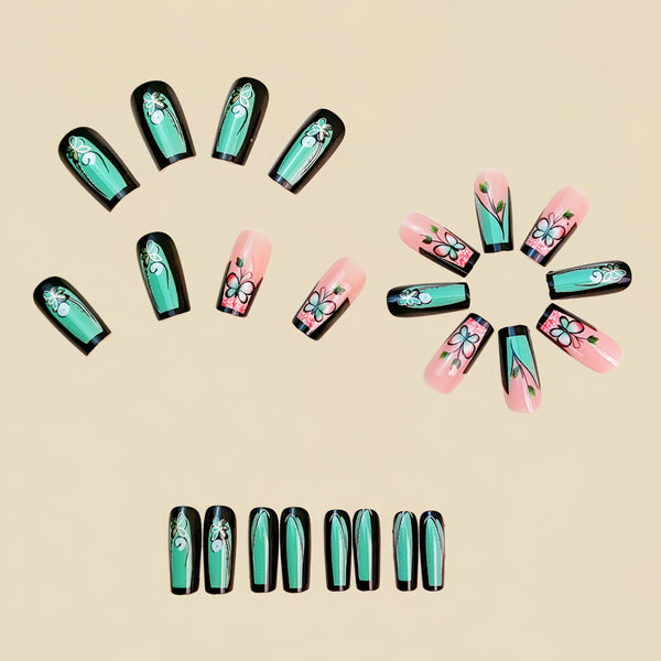 12 Sizes-24 Pcs Press On Nails Y933