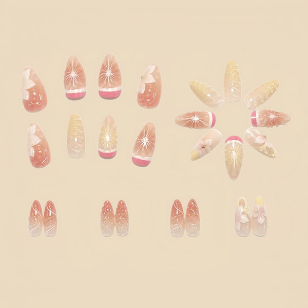 12 Sizes-24 Pcs Press On Nails Y2007