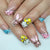 12 Sizes-24 Pcs Press On Nails C1635