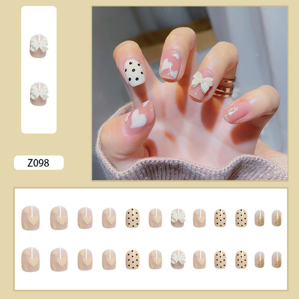 12 Sizes-24 Pcs Press On Nails Z098