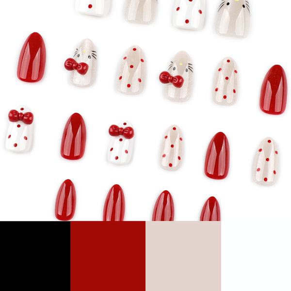 12 Sizes-24 Pcs Press On Nails JP4025