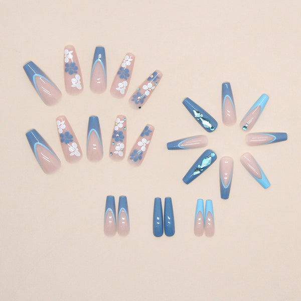 12 Sizes-24 Pcs Press On Nails Z677