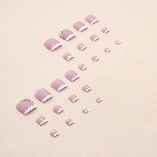 12 Sizes-24 Pcs Press On Nails F056