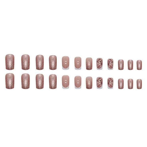 12 Sizes-24 Pcs Press On Nails W1367