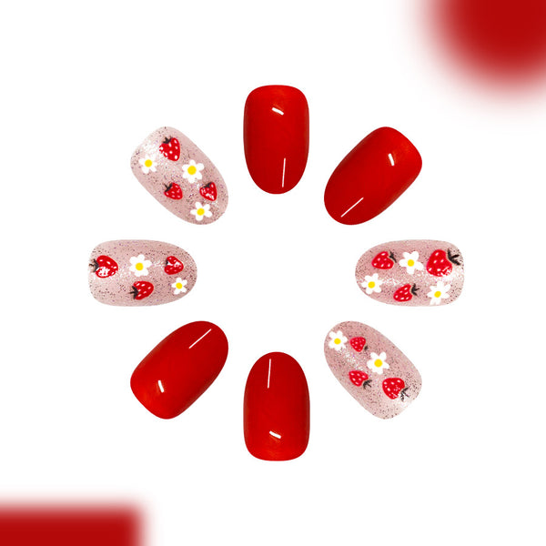 12 Sizes-24 Pcs Press On Nails C1682