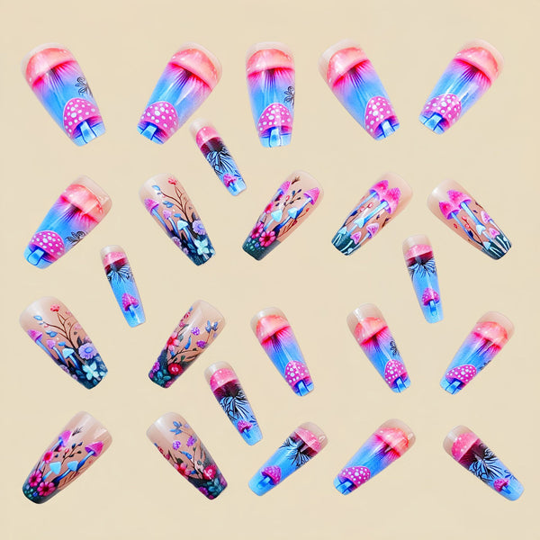 12 Sizes-24 Pcs Press On Nails Y777