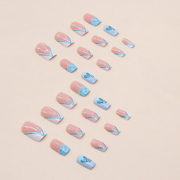 12 Sizes-24 Pcs Press On Nails W592