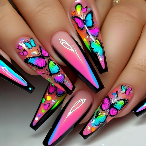 12 Sizes-24 Pcs Press On Nails Y970