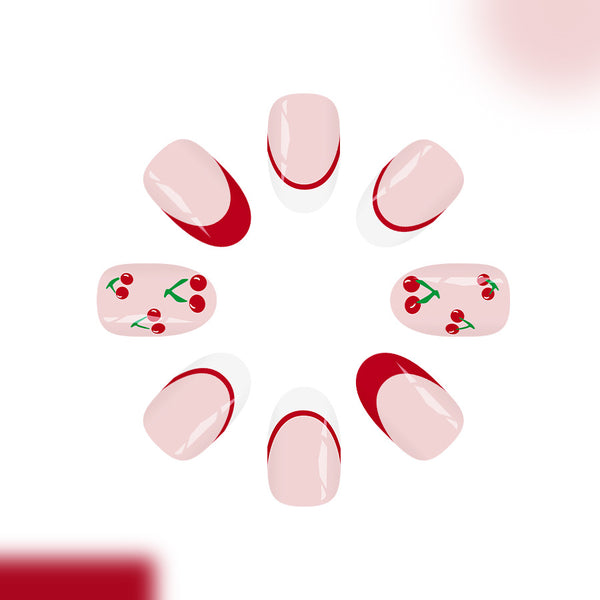 12 Sizes-24 Pcs Press On Nails C1305