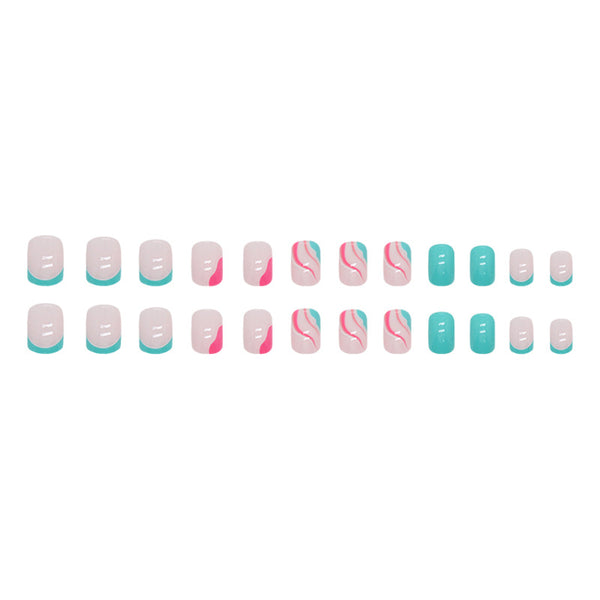 12 Sizes-24 Pcs Press On Nails W1343