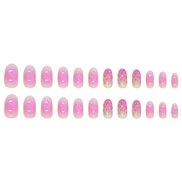 12 Sizes-24 Pcs Press On Nails W1741