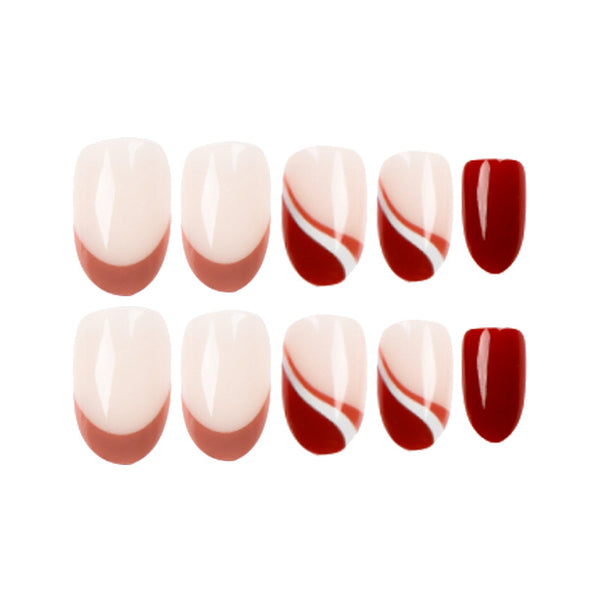 12 Sizes-24 Pcs Press On Nails JP1574
