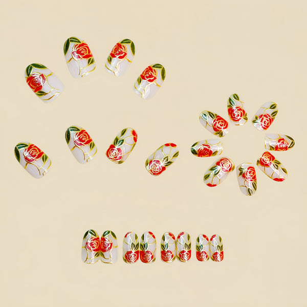 12 Sizes-24 Pcs Press On Nails Y1865