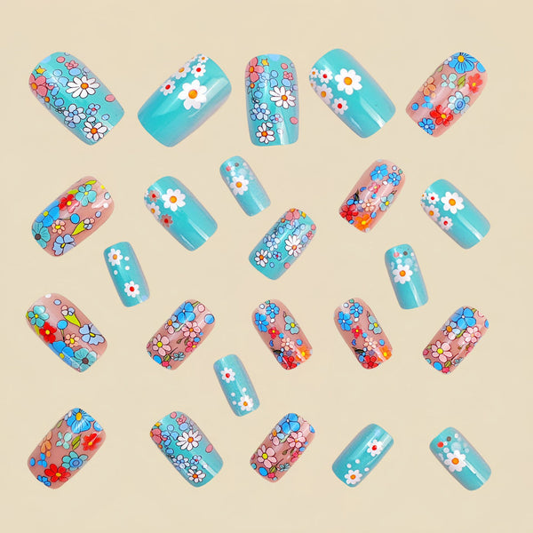 12 Sizes-24 Pcs Press On Nails Y1028