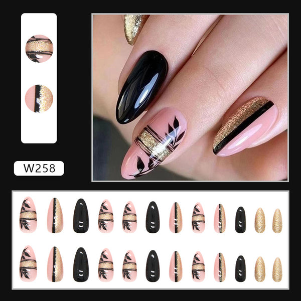12 Sizes-24 Pcs Press On Nails W258