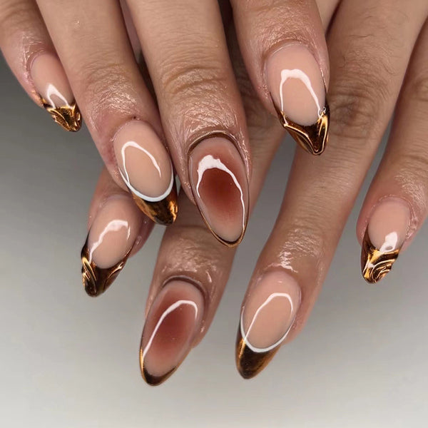 12 Sizes-24 Pcs Press On Nails W1811