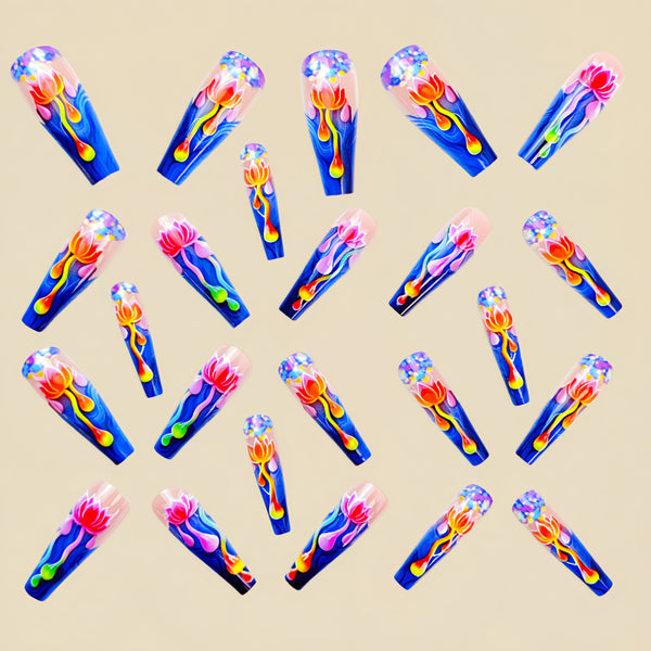 12 Sizes-24 Pcs Press On Nails Y659