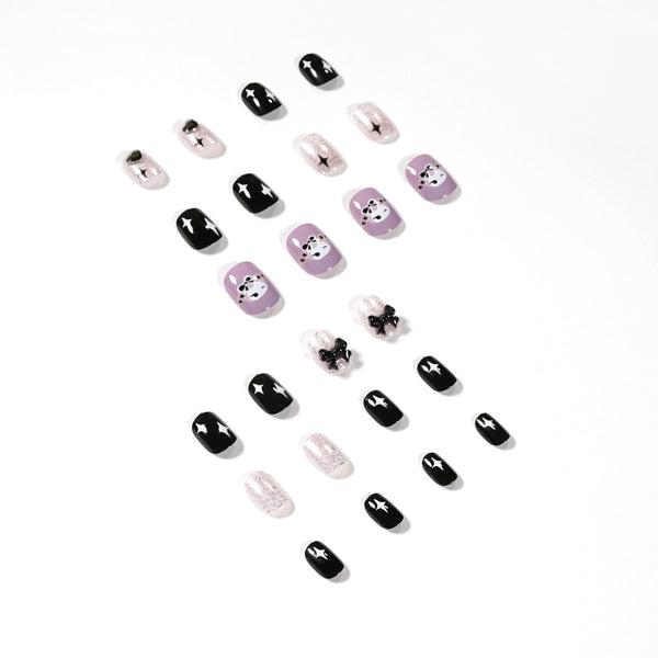 12 Sizes-24 Pcs Press On Nails JP1389