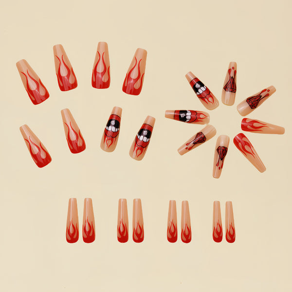 12 Sizes-24 Pcs Press On Nails Y068